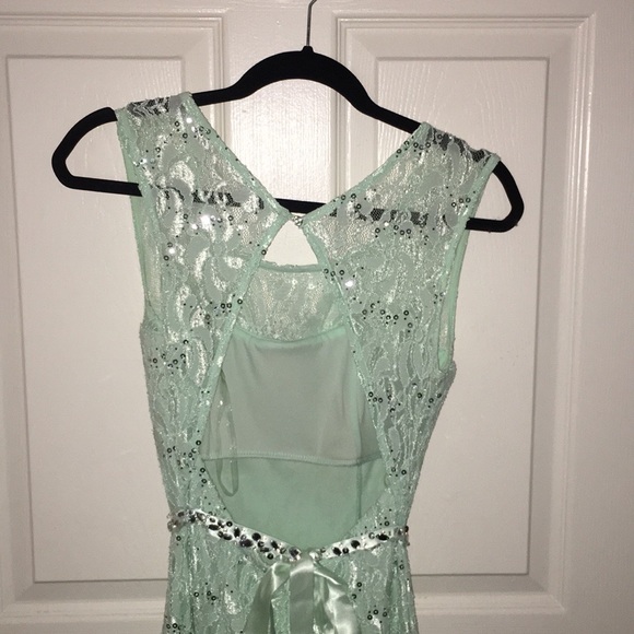 Beautiful Mint Prom Dress - Picture 3 of 6